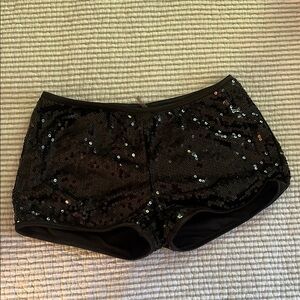 Black Sequin Shorts
